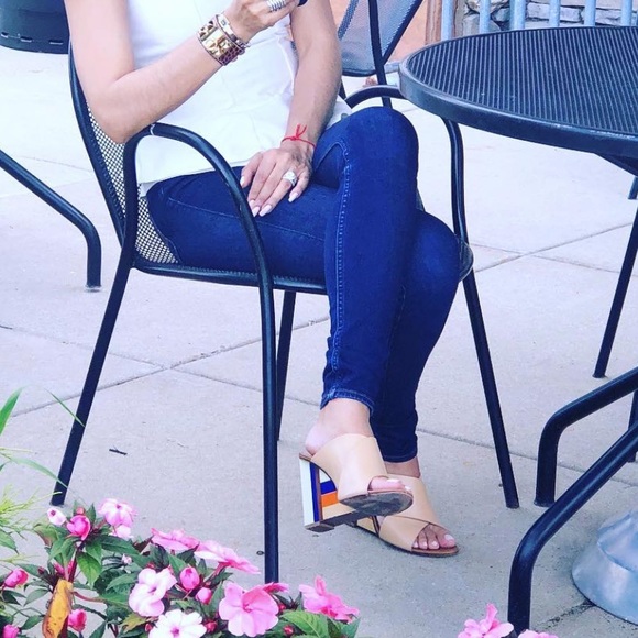Tory Burch Shoes - Tory Burch Criss Cross Mule Color Cube wedge